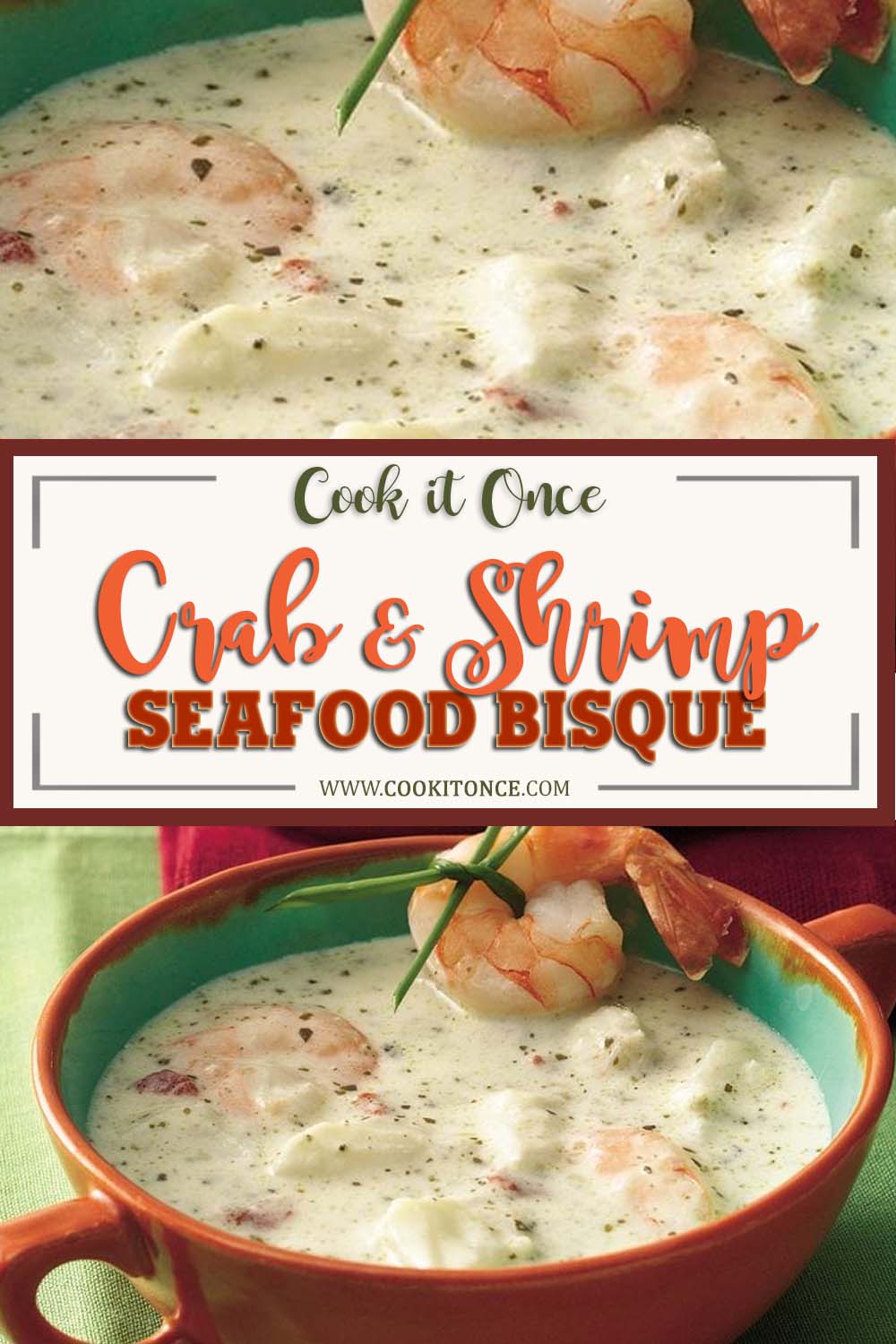 Crab and Shrimp Seafood Bisque Recipe