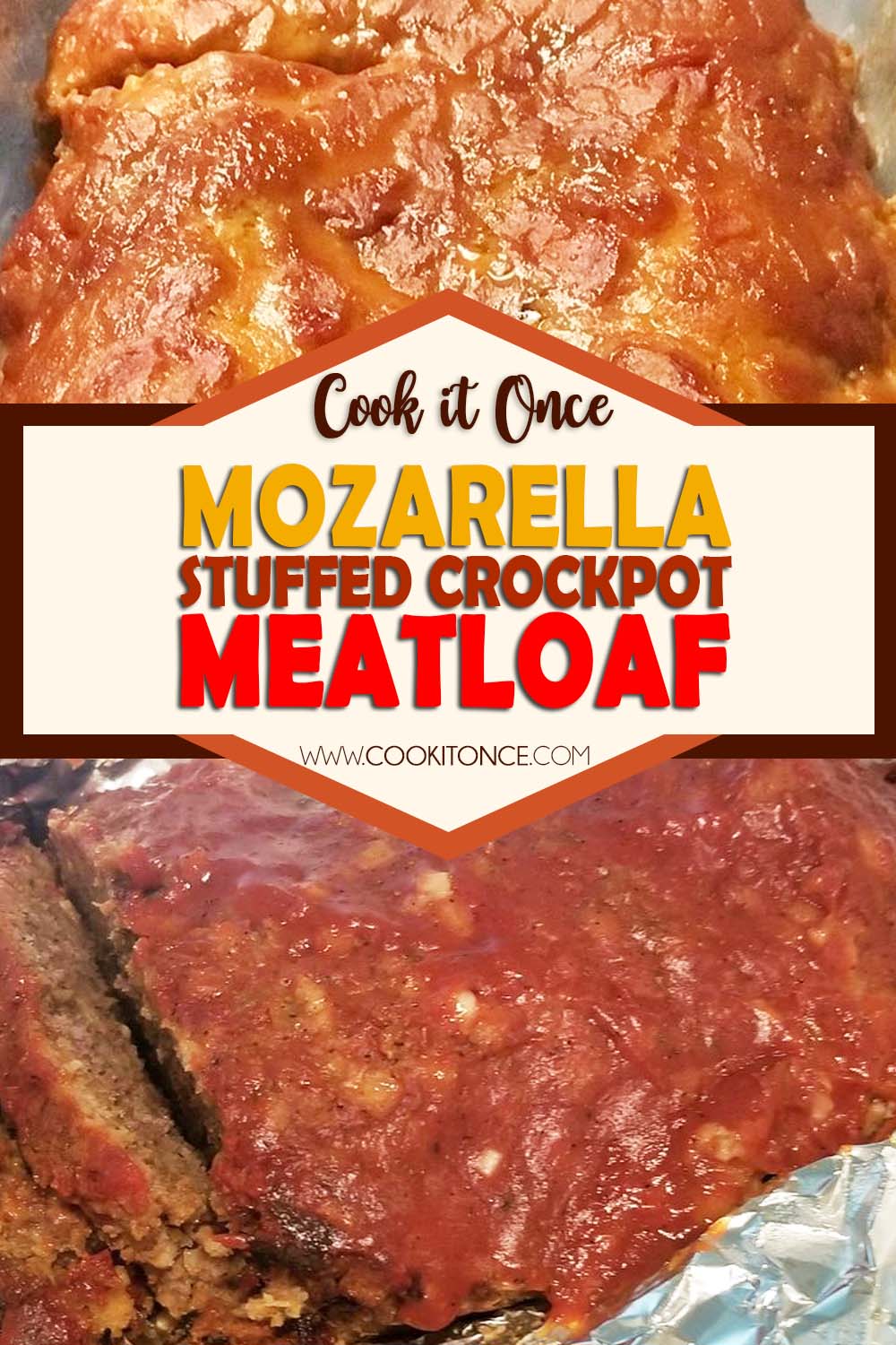 Mozarella Stuffed Crockpot Meatloaf Recipe