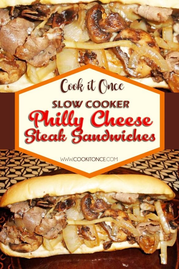 Slow Cooker Philly Cheese Steak Sandwiches