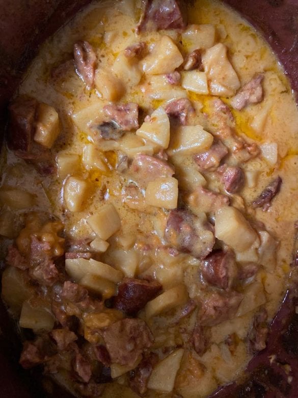 Slow Cooker Sausage and Potato Casserole