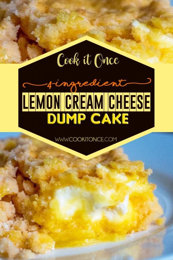 4-INGREDIENT LEMON CREAM CHEESE DUMP CAKE