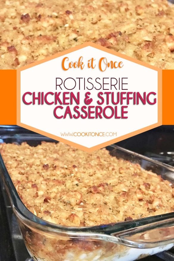 Rotisserie Chicken and Stuffing Casserole