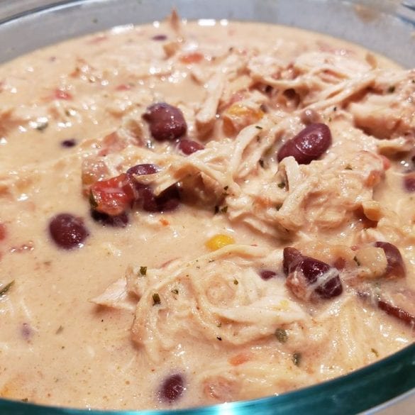 SLOW COOKER CREAM CHEESE CRACK CHICKEN CHILI
