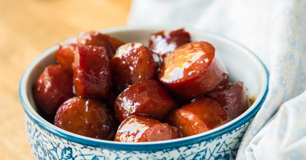 Slow Cooker Brown Sugar Kielbasa Bites
