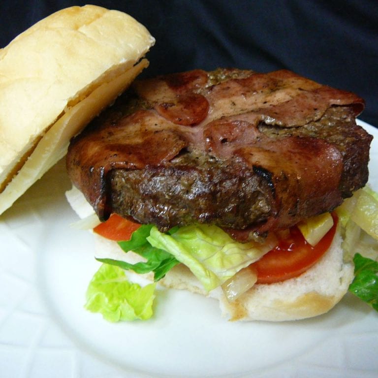 BACON WRAPPED HAMBURGERS