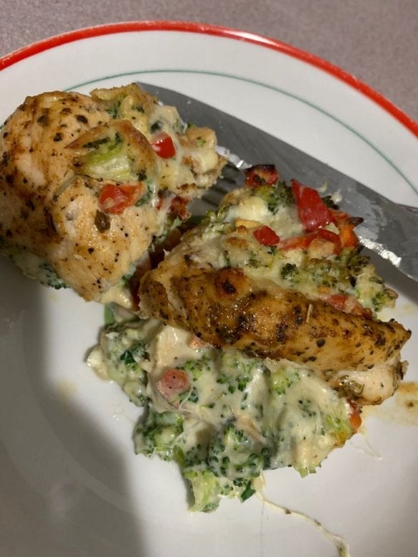 Cheesy Broccoli Stuffed Chicken Breasts