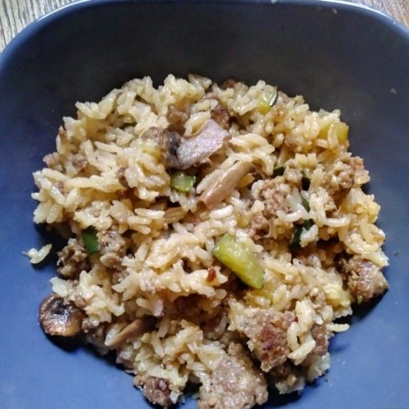 SAUSAGE AND RICE CASSEROLE