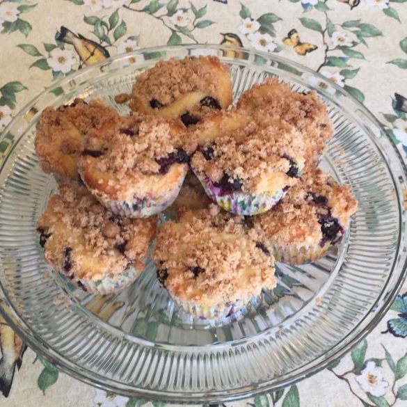 Sour Cream Blueberry Muffins