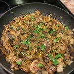 GARLIC BUTTER MUSHROOMS & ONIONS