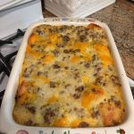 Biscuits and Gravy with Sausage and Egg Breakfast Casserole