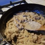 GARLIC PORK CHOPS IN CREAMY MUSHROOM SAUCE