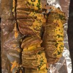 Mini parmesan and garlic hasselback potatoes