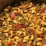 Skillet Mac and Cheese with Sausage and Bell Peppers