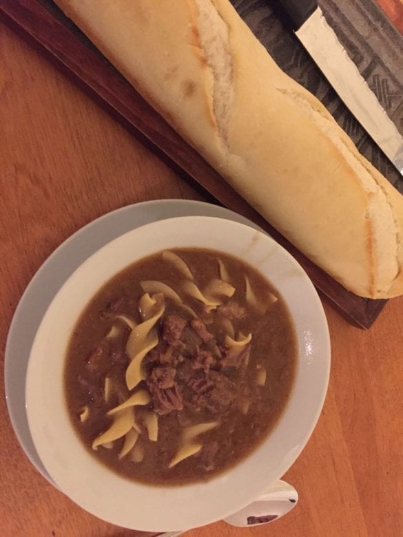 SLOW COOKER STEAK SOUP