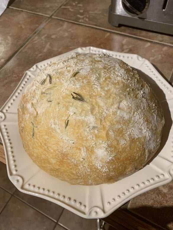 Instant Pot Olive Oil Rosemary No Knead Bread 9159