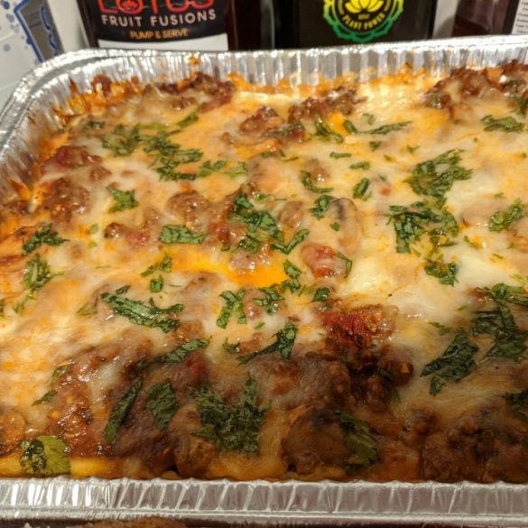 LOW CARB EGGPLANT LASAGNA WITH MEAT SAUCE