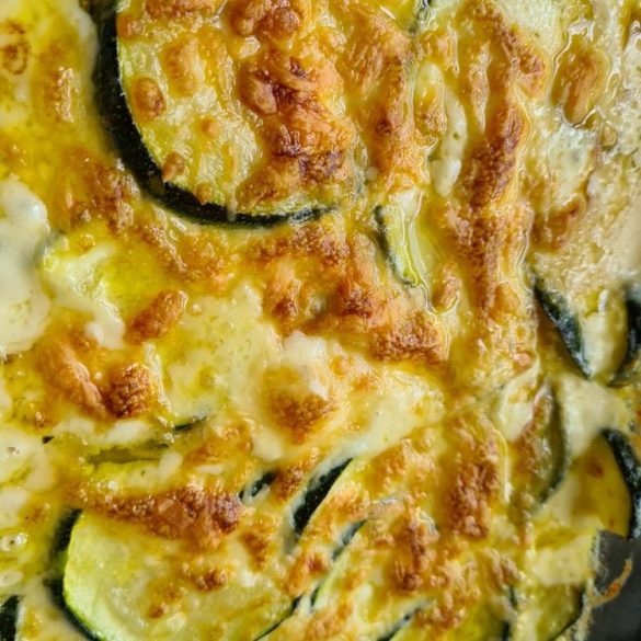 Cheesy Scalloped Zucchini