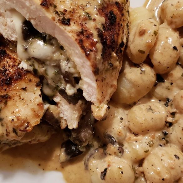 Garlic Butter Mushroom Stuffed Chicken