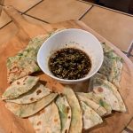 Scallion Pancakes with Dipping Sauce