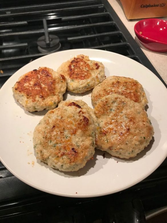 Cheddar Ranch Chicken Burgers