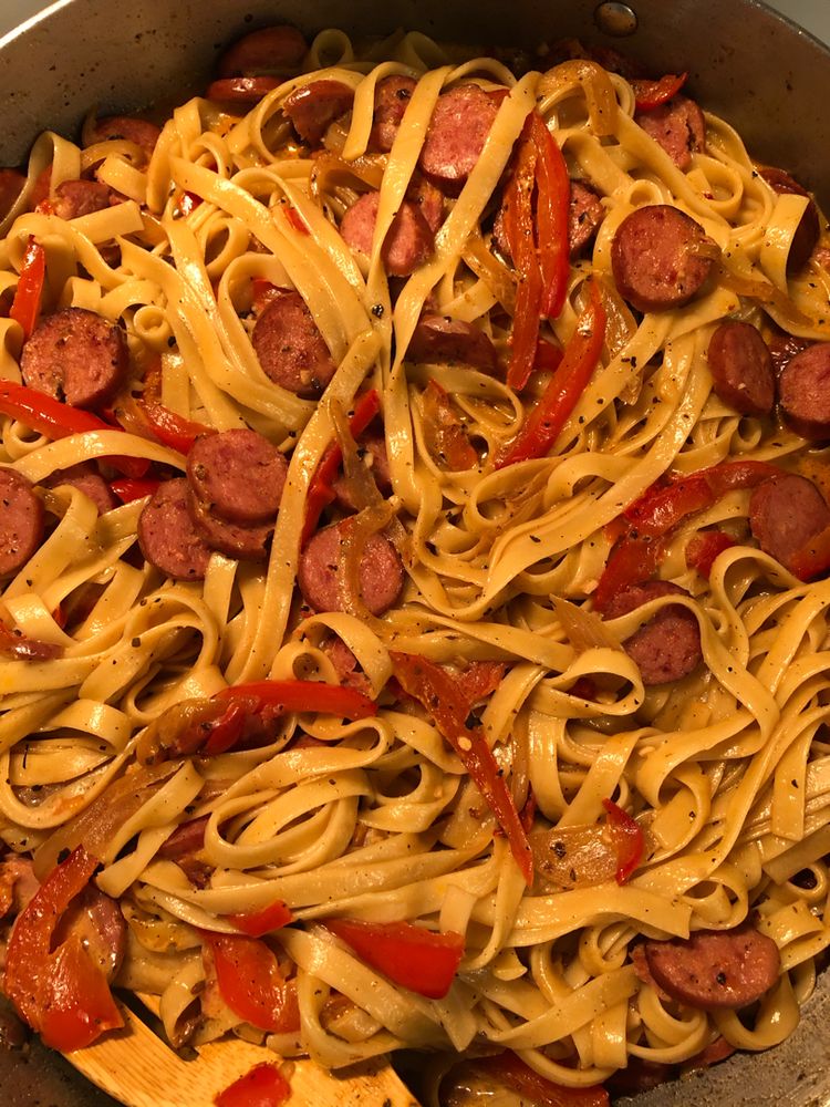 Creamy Cajun Shrimp Pasta With Sausage