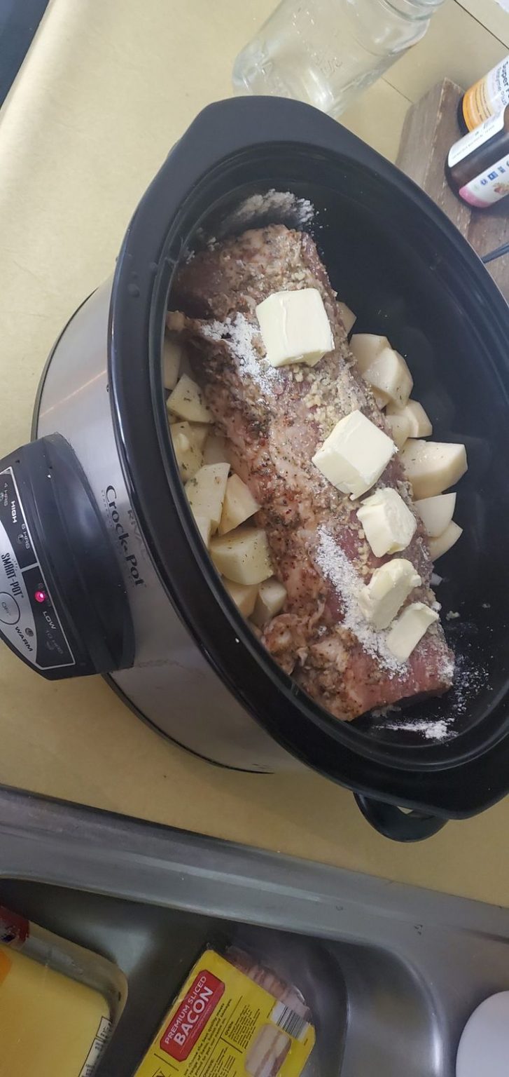 Crock Pot Ranch Pork Loin Roast and Potatoes