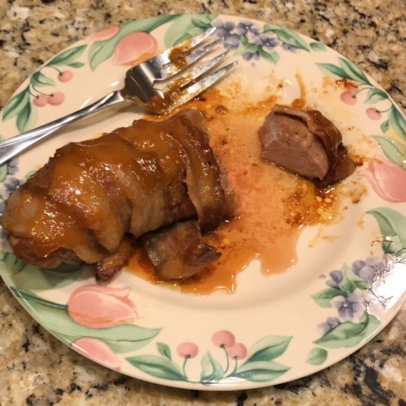 Apricot Glazed Bacon Wrapped Cajun Pork Tenderloin