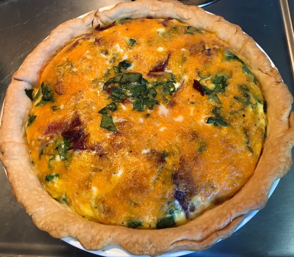 Cheesy Bacon & Spinach Quiche