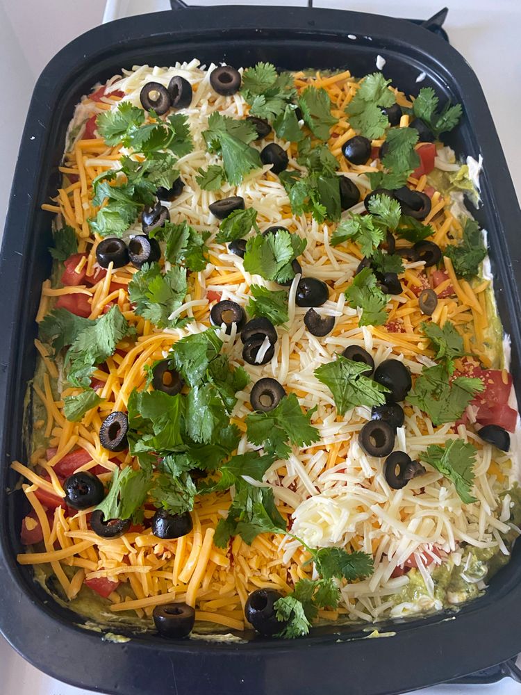 Layered Taco Dip with Ground Beef