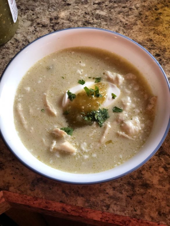 Green Enchilada Chicken Soup