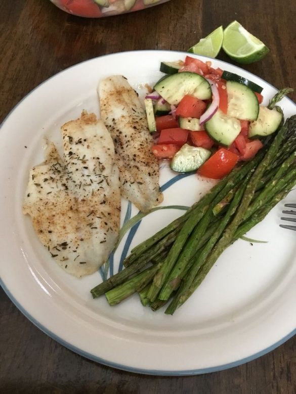 Oven Poached Flounder with Garlic and Olive Oil
