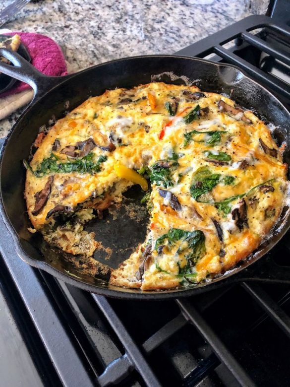 Mushroom Spinach Frittata Recipe